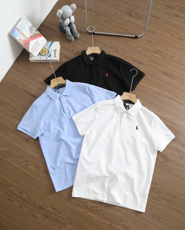 品牌：Ralph Lauren 拉夫劳伦 尺码：M-L-Xl-Xxl 颜色：黑色-白色-蓝色 类型：男士户外速干透气翻领Polo衫 材质：运动户外科技棉 领型：