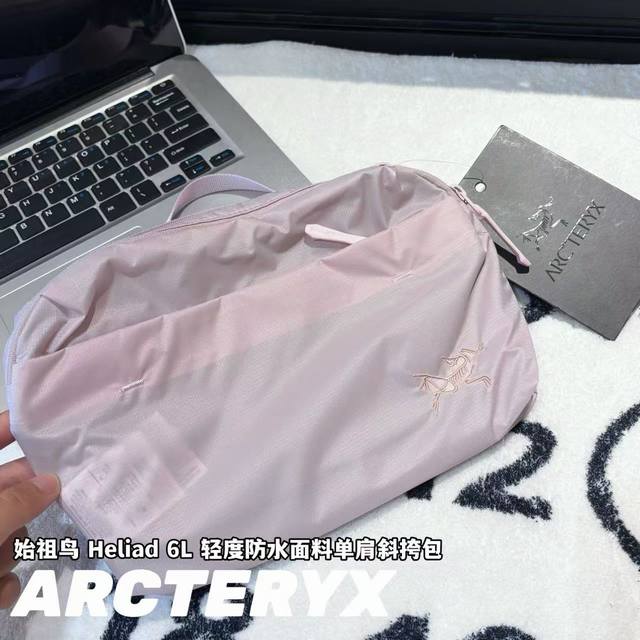 Arcteryx始祖鸟 Heliad 6L 轻度防水面料单肩斜挎包 -面料：原版一比一Hadronm Lcp网眼面料。 -辅料：原版拆解开发，一比一定制的小标，