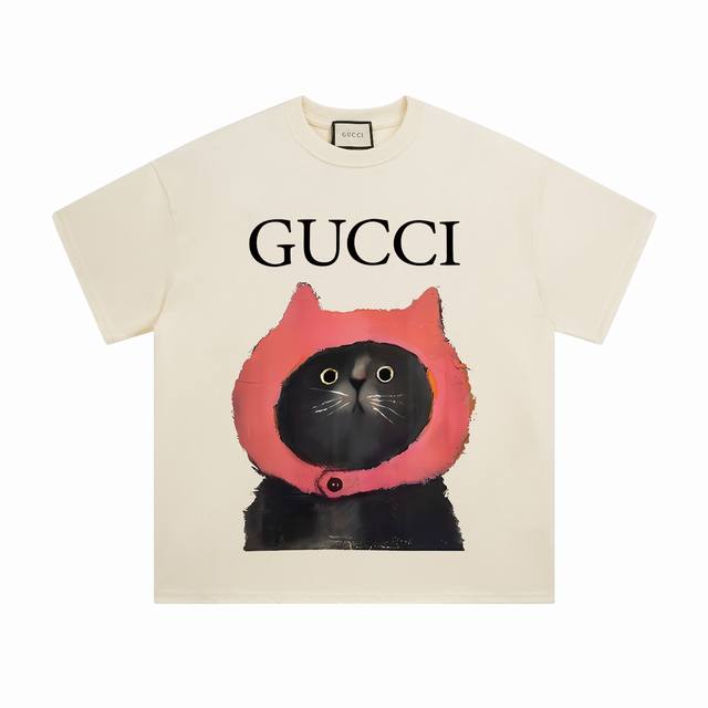 款号：G2876 Gucci新品！动物系列 直喷印花款式 选用客供定制针织100%纯棉面打造,面料手感细腻，厚实有质感的纯棉布 高密度的机织工艺，如棉絮般柔紧致