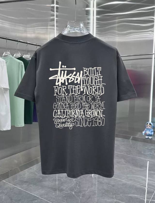 Stussy斯图西 Ss24 California Grown Tee Pigment Dyed加州涂鸦字母Logo印花短袖T恤系列 专柜款复古情侣 印花短袖T