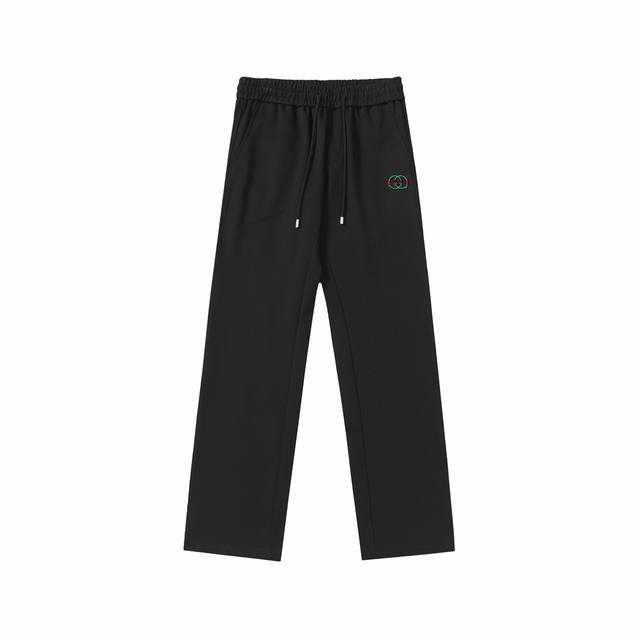 2568# Gucci 2025Ss秋季新款松紧带休闲裤，专柜定制面料 透气舒适度高，细节无可挑剔，品牌元素设计理念，体现高品质。手感细腻柔软！呈现休闲裁剪，上