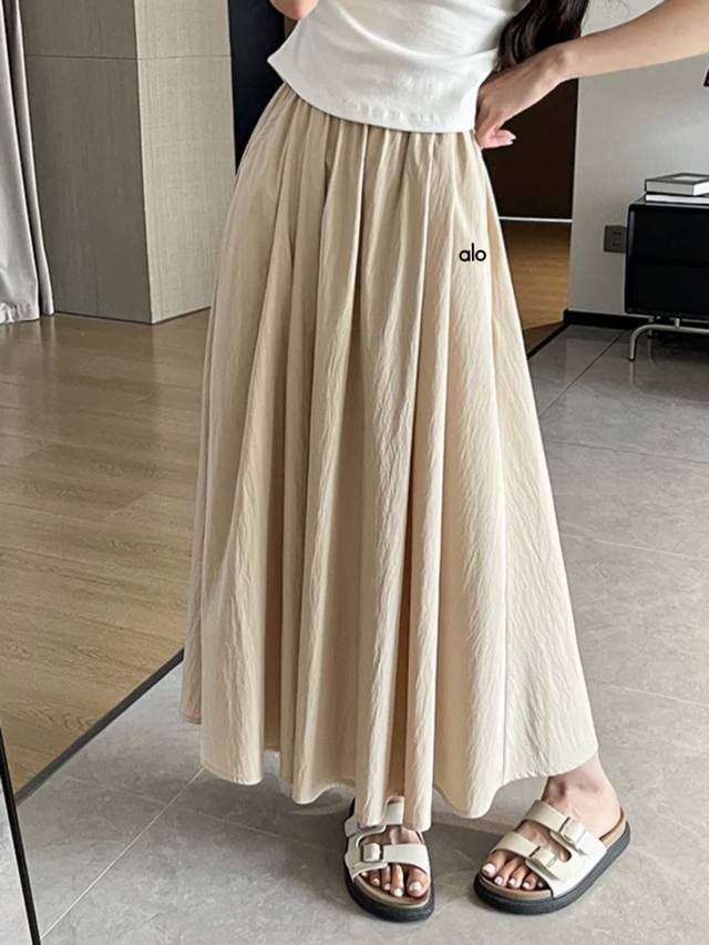 Alo山本裙女夏季新款宽松显瘦A字半身裙小个子阔腿裤 ~天生就是显瘦一眼沦陷的阔腿裤 今年Chao火的冰氧棉山本阔腿裤来啦 ~ 冰氧棉面料+阔腿脚口设计 ~ 版