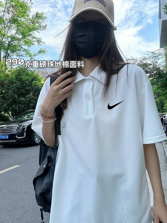 耐克Nike简约基础款印花短袖百搭T恤Polo衫短袖情侣款 面料：重磅290克珠地棉面料质量非常好做过太多Polo衫了这是我第一次见到这个面料的工艺！成本虽然高