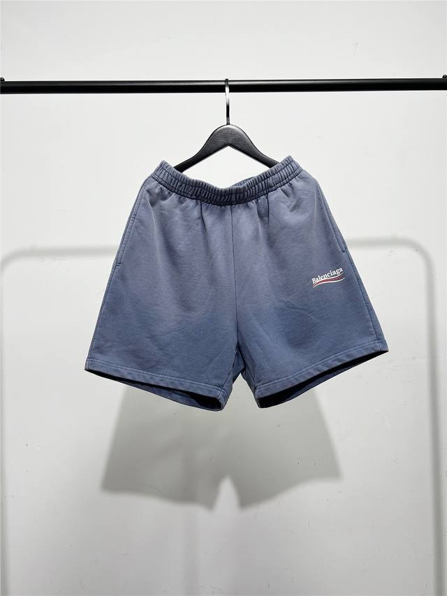Balenciaga 巴黎世家2025夏款新款可乐印花字母品牌Logo刺绣短裤！纯棉毛圈面料！ 本市场No.1的质量 真正天花板品质 全部原版开发注意细节图 避