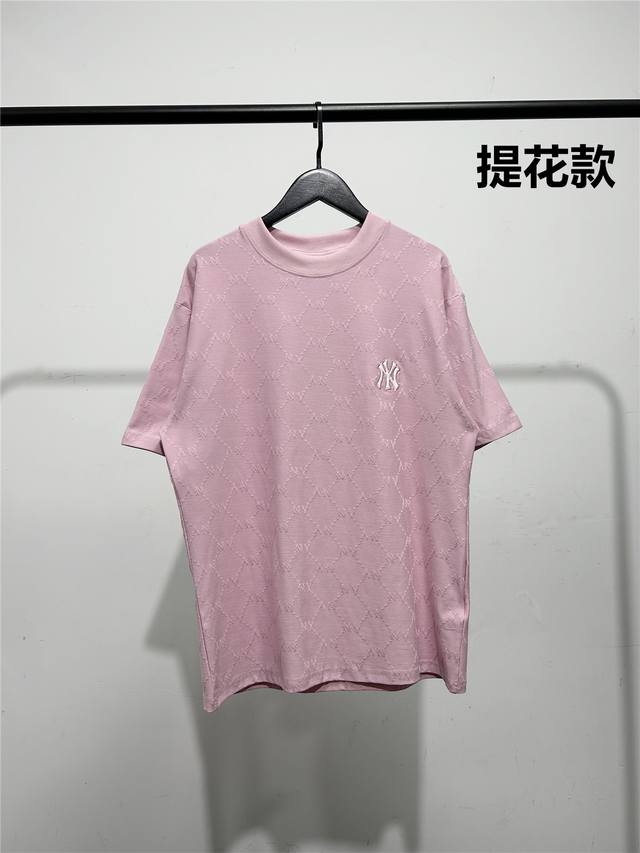 高品质！Mlb柜子新款满印提花短袖T恤！三标齐全，三联吊卡，原厂包装！通肩压条保证舒适性！高端品质2025Mlb Ny 满印提花款 情侣圆领短袖高端品质 专柜1