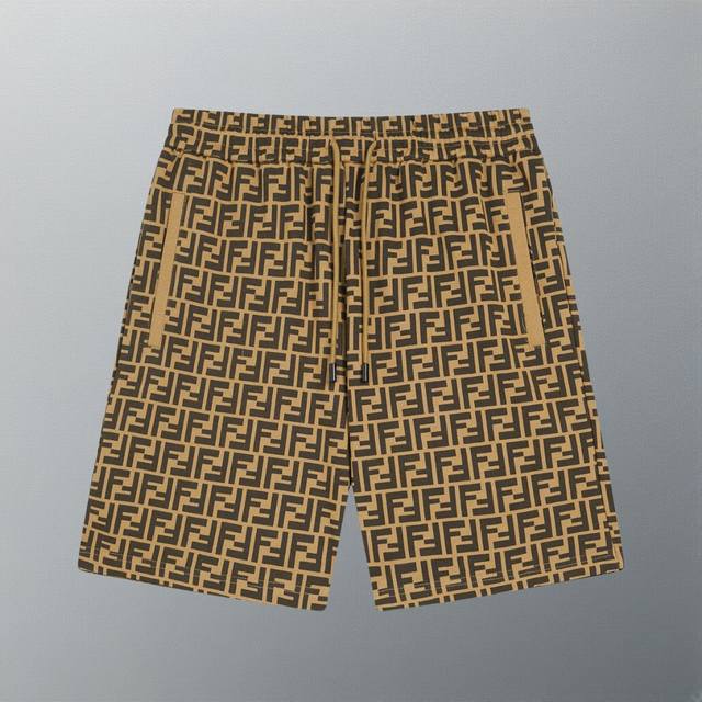 高版本 Fend*芬迪 专柜同步 经典永不过时 春夏新款休闲短裤、进口定制360G100%纯棉面料，细节原版开模、辅料，上身时尚超有型，强力推荐！ 颜色:深灰色