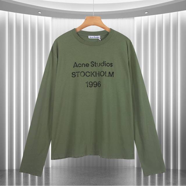 Acne25早秋新款脏脏做旧1996长袖 这谁能抗拒这就是你衣柜缺的那件，舒服的长袖T恤打底衫它真的太好穿了，软软薄薄，冰凉清爽手感，贴身超级舒适可以穿在一切T