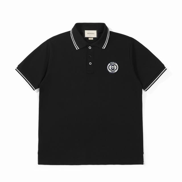 供 Gucci古驰圆标刺绣短袖Polo衫 定制主标 辅料 水洗齐全 品牌精密刺绣标 甄选高端弹力牛奶冰丝面料 上身舒适透气有质感 冰丝爽滑亲肤 一年四季均可穿着