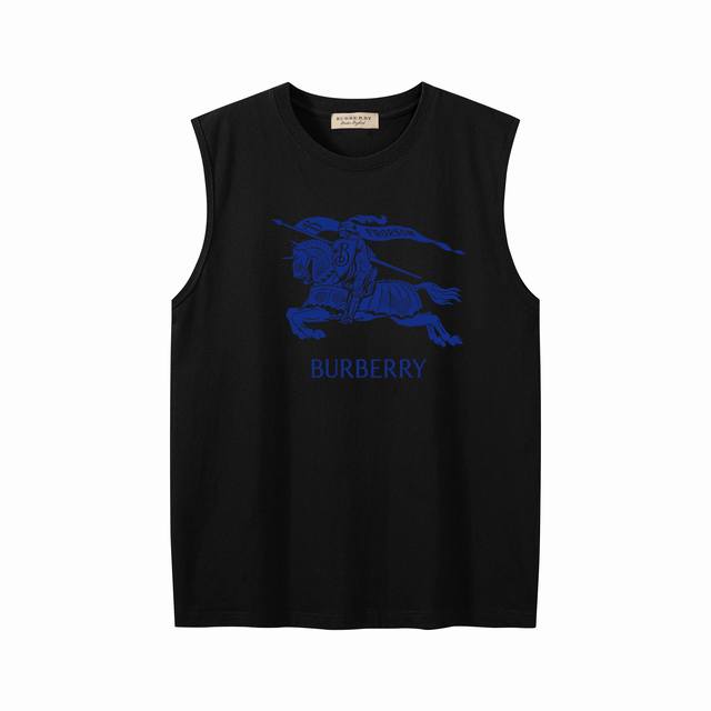 供 Burberry Bbr巴宝莉战马印花棉质无袖背心 定制主标 辅料 水洗齐全 高清细腻印花 甄选250克32支紧密纺双纱纯棉面料 质感厚实但是透气性良好 整