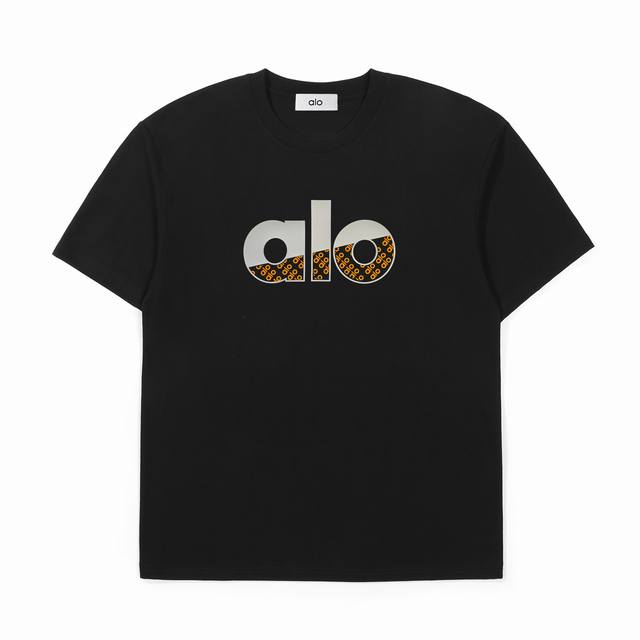 供 Alo Alo徽标植绒印花棉质短袖T恤 定制主标 辅料 水洗齐全 植绒印花 甄选250克32支紧密纺双纱纯棉面料 质感厚实但是透气性良好 高品质立体印花 有
