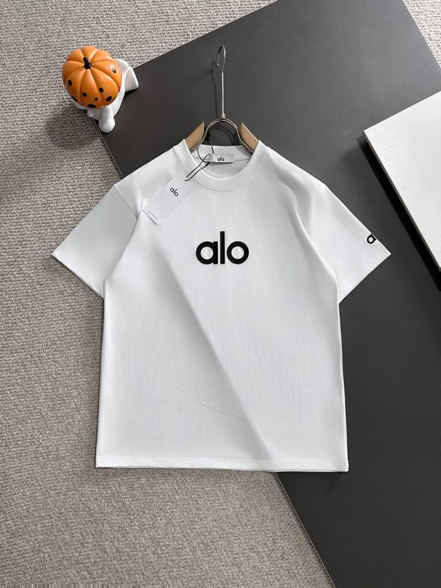 Alo欧洲新秀品牌* 2025春夏款上新 原高版本 Alo 面料采用280克高密度纯棉 不变形 不缩水 工艺介绍：双线走位 洗水＋进口硅胶压烫 无色无味 颜色：