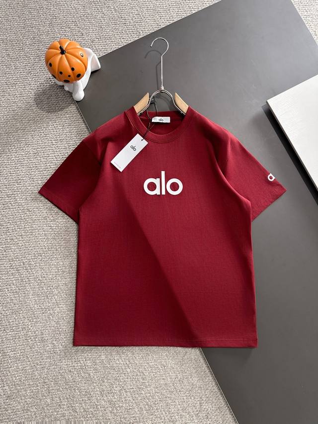 Alo欧洲新秀品牌* 2025春夏款上新 原高版本 Alo 面料采用280克高密度纯棉 不变形 不缩水 工艺介绍：双线走位 洗水＋进口硅胶压烫 无色无味 颜色：