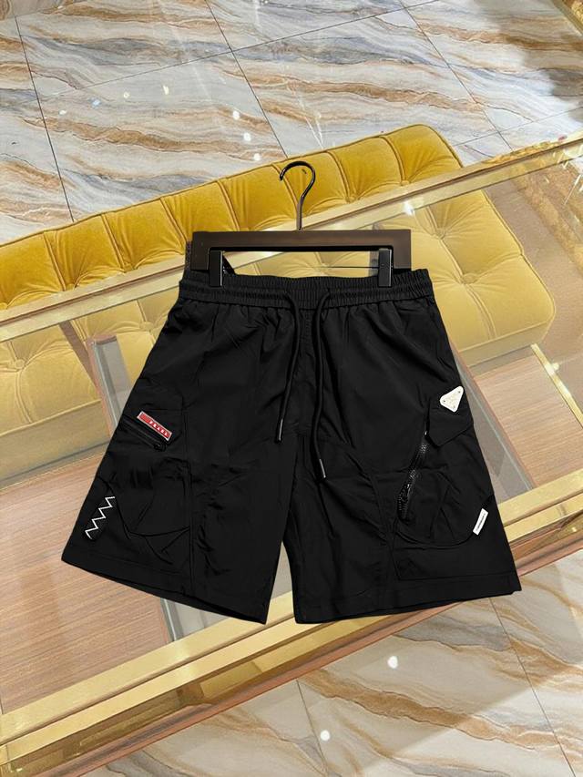 Prada* 25Ss多功能短裤 定织定染科技帆布面料 定织扁机罗纹 完美还原 开模最新联名五金 Sizr：S M L Xl Xxl