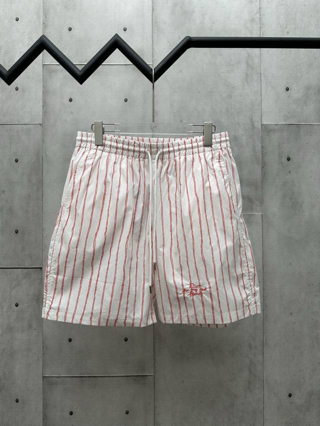 Dior 迪奥2025Ss新款条纹刺绣短裤 尺码：S M L Xl