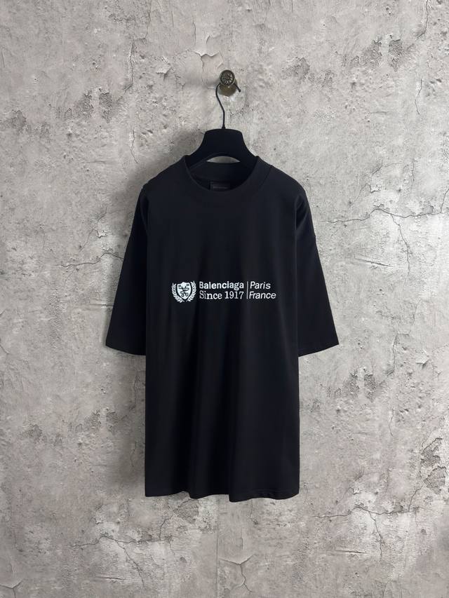 巴黎世家Balenciag 1917剪刀麦穗短袖 颜色：黑色 尺码：Xs-L
