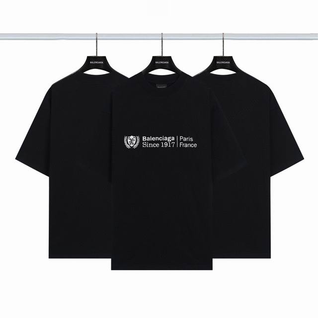 巴黎世家Balenciag 1917剪刀麦穗短袖 颜色：黑色 尺码：Xs-L