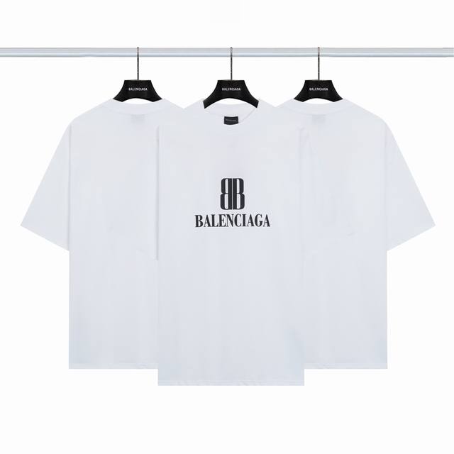 巴黎世家Balenciaga 双Blogo短袖 颜色：白色 尺码：Xs-L