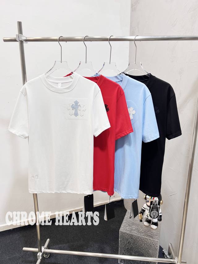 款F77 克罗心 Chrome Hearts 25Fw 克罗心射线剪裁十字短袖T恤 面料甄选280G混纺空气层 硬挺抗皱有型 化繁为简的设计 简约而不简单 这不