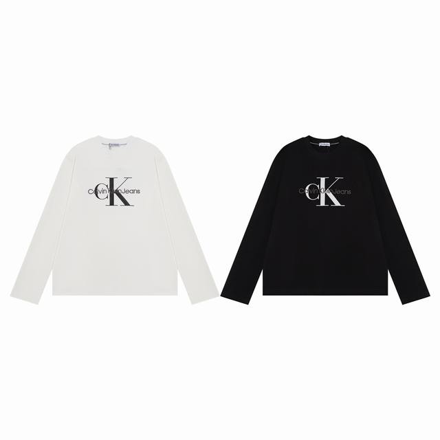 款M Ck长袖110 Calvin Kleinck 男女情侣休闲圆领长袖 印花+刺绣一体的工艺，成本增加耗时耗力。 莱卡面料质感非常细腻 手感柔软平滑 弹性最好
