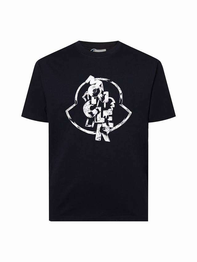 顶级版本 区别通货 -Moncler蒙口官网经典款 标识印花 短袖T恤 男女同款 -采用原版280G定制定染双纱紧密度面料 螺纹同缸定染零色差 独家品质区别通货