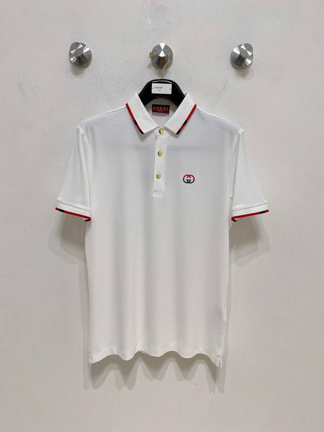 开春新品 古驰 %新疆长绒棉 面料柔软舒适透气 夏季 限量款短袖Polo系列 ：-3Xl