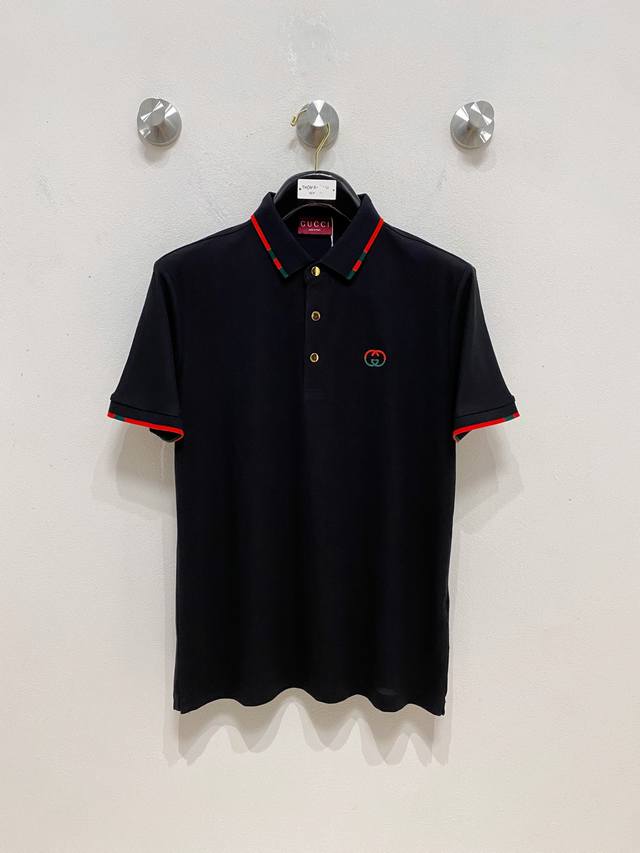 开春新品 古驰 %新疆长绒棉 面料柔软舒适透气 夏季 限量款短袖Polo系列 ：-3Xl