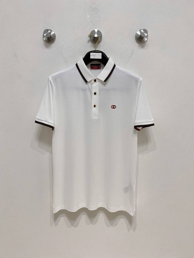 开春新品 古驰 %新疆长绒棉 面料柔软舒适透气 夏季 限量款短袖Polo系列 ：-3Xl