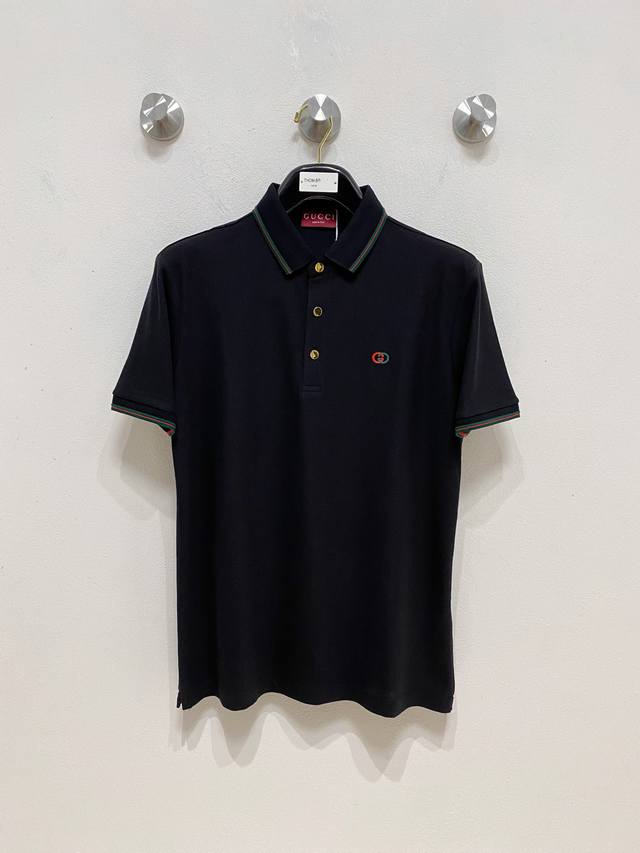开春新品 古驰 %新疆长绒棉 面料柔软舒适透气 夏季 限量款短袖Polo系列 ：-3Xl