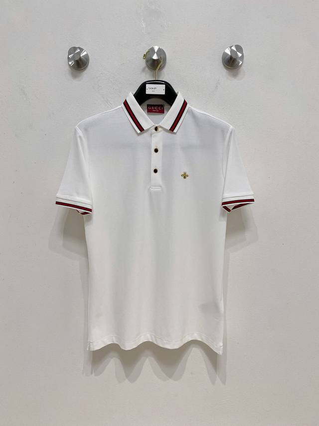 开春新品 古驰 %新疆长绒棉 面料柔软舒适透气 夏季 限量款短袖Polo系列 ：-3Xl