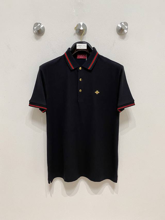 开春新品 古驰 %新疆长绒棉 面料柔软舒适透气 夏季 限量款短袖Polo系列 ：-3Xl