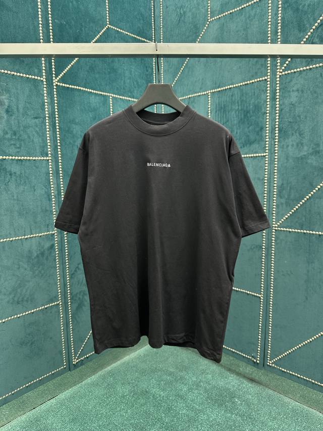 巴黎 25Ss新款Balenciaga Back Reflective黑色平纹针织中号版型T恤！ 码数：Xs.S.M.L.