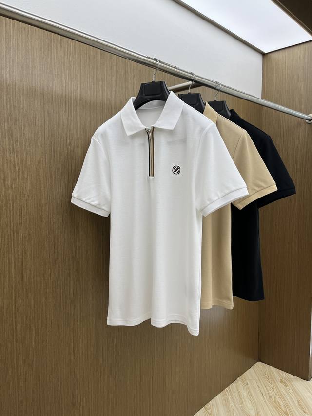 新款 Zz 独家定制工艺款 ,专柜同步2025Ss夏季新品，男士胸前经典徽标标识商务休闲撞色领短袖Polo衫！贸易公司渠道稀出，同步Gw发售！视觉颇为精致美观，