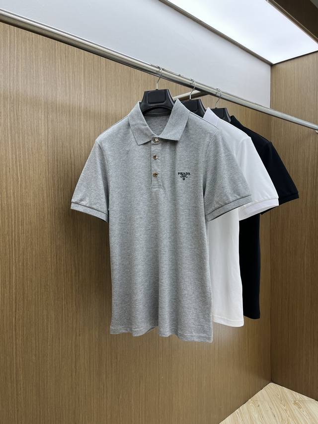 新款 Pd 独家定制工艺款 ,专柜同步2025Ss夏季新品，男士胸前经典徽标标识商务休闲撞色领短袖Polo衫！贸易公司渠道稀出，同步Gw发售！视觉颇为精致美观，