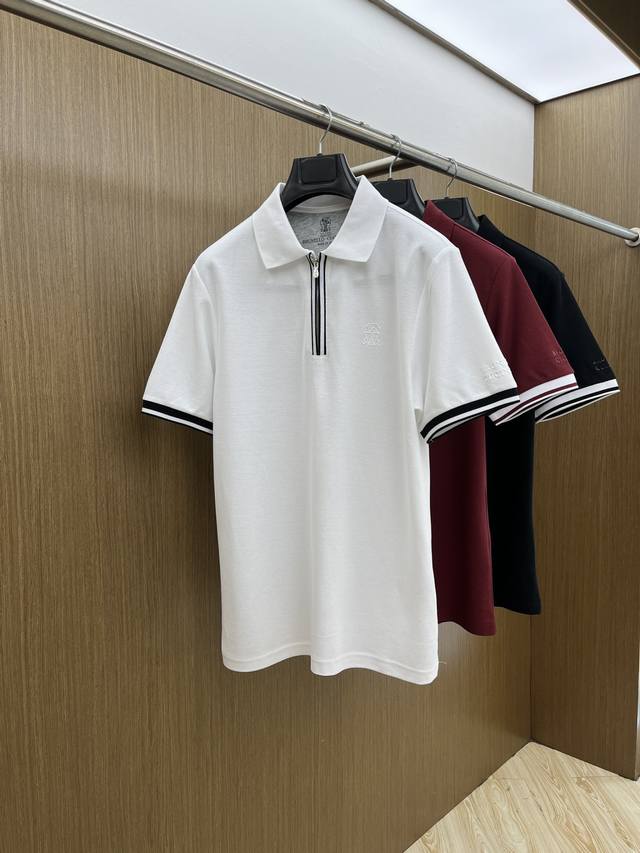 新款 Bc 独家定制工艺款 ,专柜同步2025Ss夏季新品，男士胸前经典徽标标识商务休闲撞色领短袖Polo衫！贸易公司渠道稀出，同步Gw发售！视觉颇为精致美观，
