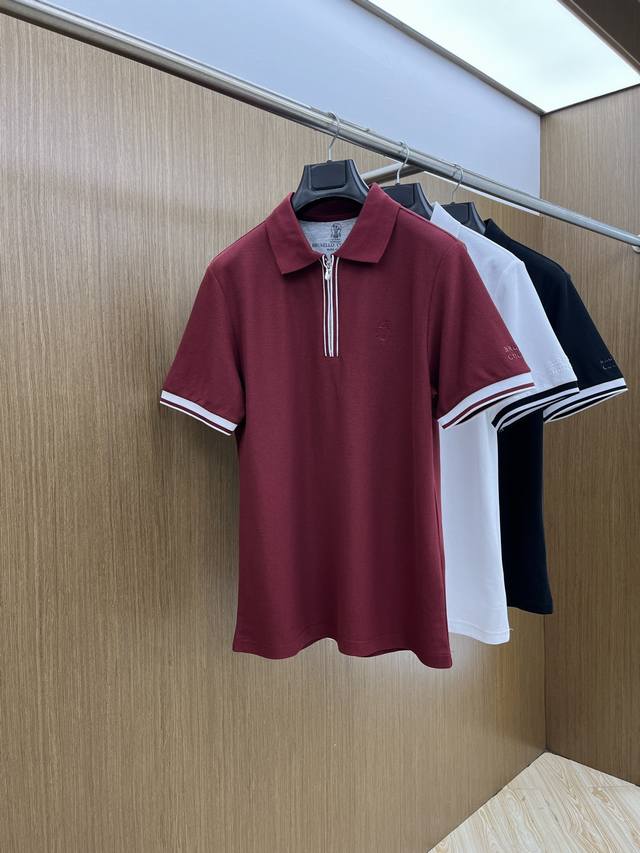 新款 Bc 独家定制工艺款 ,专柜同步2025Ss夏季新品，男士胸前经典徽标标识商务休闲撞色领短袖Polo衫！贸易公司渠道稀出，同步Gw发售！视觉颇为精致美观，