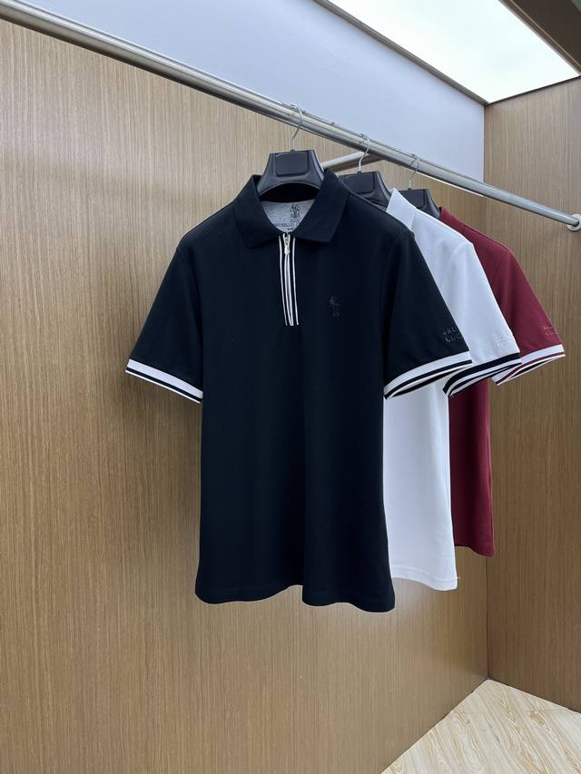 新款 Bc 独家定制工艺款 ,专柜同步2025Ss夏季新品，男士胸前经典徽标标识商务休闲撞色领短袖Polo衫！贸易公司渠道稀出，同步Gw发售！视觉颇为精致美观，