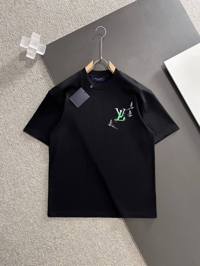 Lv 手绘上新25 Ss 新疆长绒棉 上身舒适亲肤 纯棉质感 经典百搭 黑白 码数M-3Xl