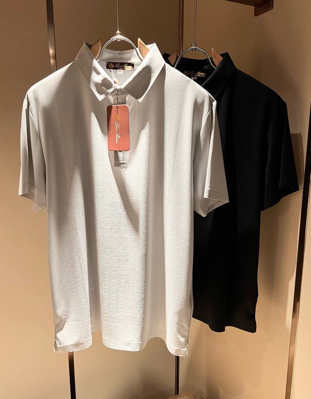 Loro Piana诺悠翩雅 2025春夏男士最新的贸易订单Polo衫，全品相！！上身舒适透气，不僵硬，整体有着丰富的立体感，品质出口订单，定制专属弹力氨纶面料