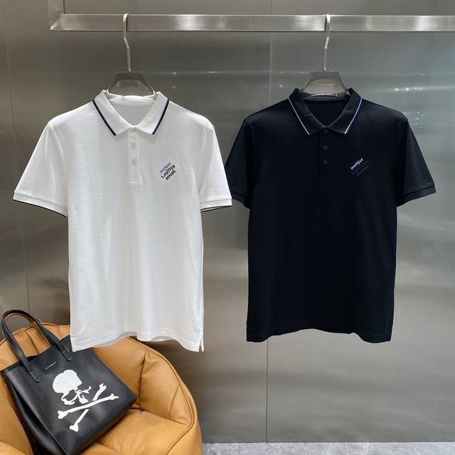 驴家 25Ss新款春夏短袖翻领T恤Polo，最高版本客供定制高端朱地面料简单时尚款，拼色螺纹超级好看！胸前标志刺绣经典Logo简单大方的款式！满满的高级感，简欧