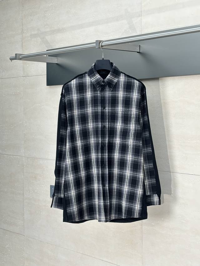 Balenciaga* 巴黎 25Fw秋冬新款外套式徽标字母长袖衬衫 Size：S M L