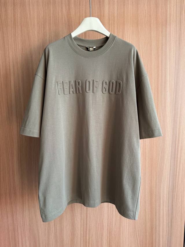 Fog 25春夏新款Fear Of God全新压花系列短袖T恤 黑色 S-Xl