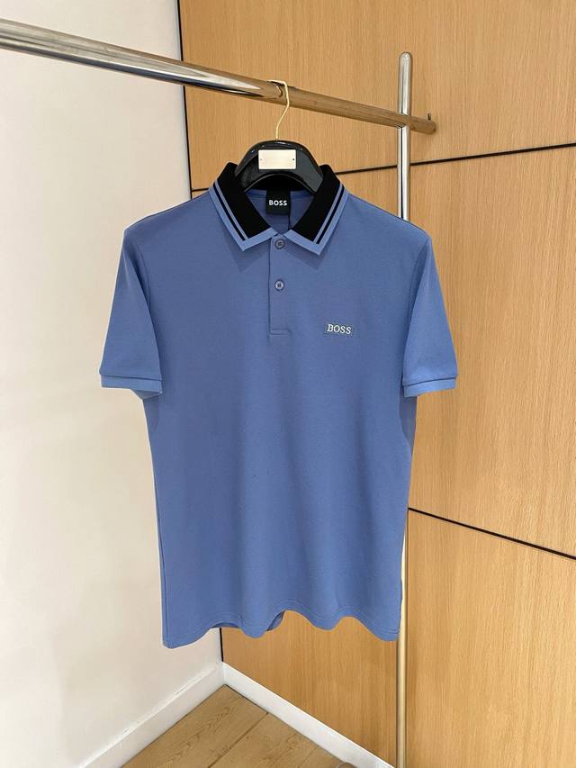 新款春夏短袖翻领T恤Polo，高版本客供定制高端丝光面料简单时尚款，W配色超级好看！经典Logo简单大方的款式！满满的高级感，四季可穿。简欧风格官网在售 码数：