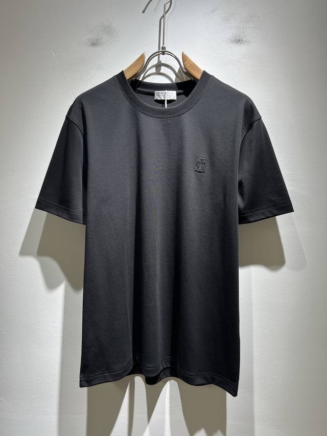 Bc-Brunello Cucineli 2025春夏新款男士短袖T恤，众多明星都爱穿的时尚百搭单品！胸前Logo压胶超级好看,喜欢经典简约的朋友,一定不能错过