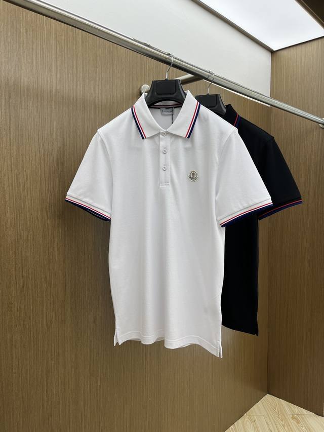 Mon 2520Ss夏季新款 Logo男士翻领Polo衫！经典商务男款，高端男装的天花板级别的商务男款！简约时尚大气不失优雅，单穿内搭体面过人，品质控 细节控的