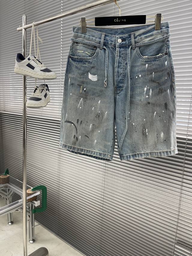 Acne Studio 25Ss新款宽松中腰口袋牛仔短裤 男女同款 高版本！ 码数：Xxs.Xs.S.M.L 裤长