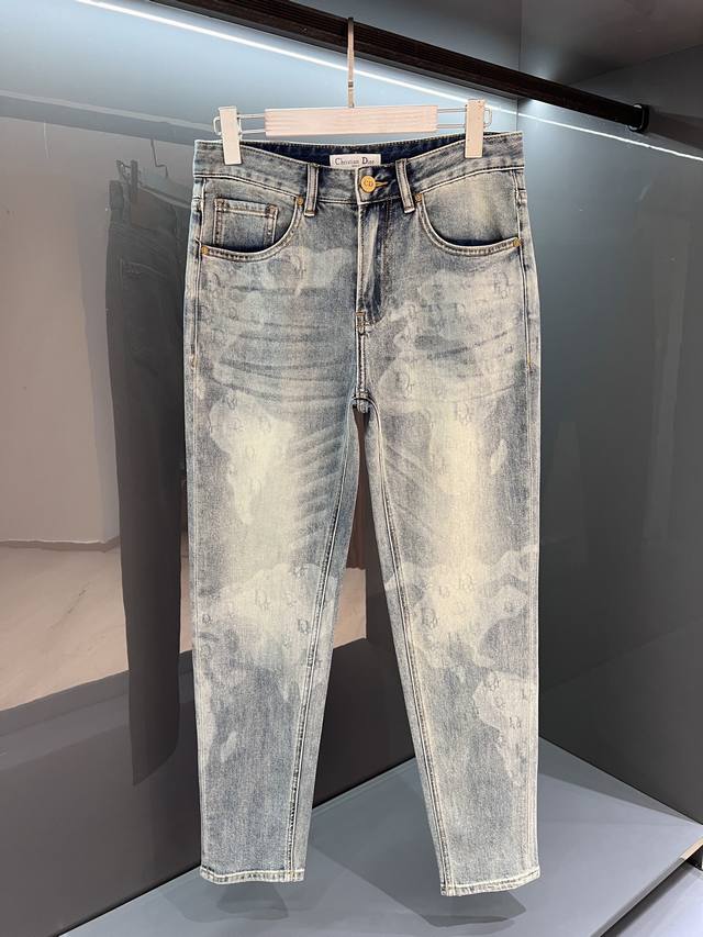 新品 Di*R 牛仔裤 25Ss春夏新品 男士水洗复古魅力时尚休闲牛仔裤 追求完美主义的男人必备款修身款！！！ 贸易渠道工厂P货品,复古水洗 无敌性的裁剪设计,