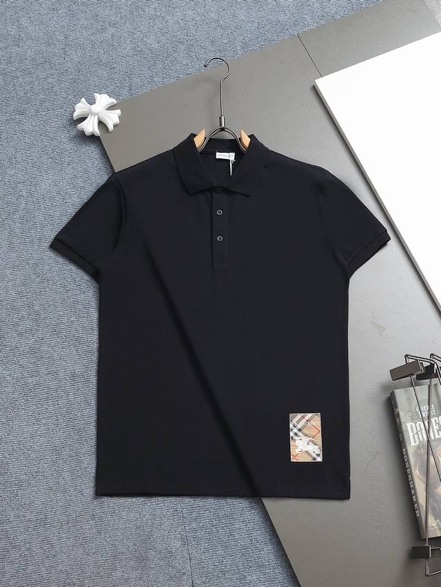 巴宝莉 Burberry 微宽版型M-3Xl 25Ss最新最顶级独家限定 徽章战马专柜款 超爆翻领纽扣Polo衫 经典战马精美工艺 320克朱地面料T恤作为奢侈