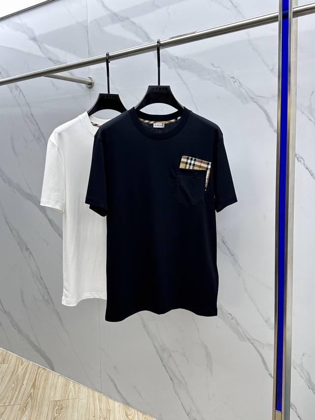 Burberry*巴宝莉 2025春夏新款首发专柜最新款短袖圆领T恤 高端订制 设计前卫时尚！品牌Logo重工艺设计 高端长绒棉面料.手感柔软.穿着舒适.专柜级
