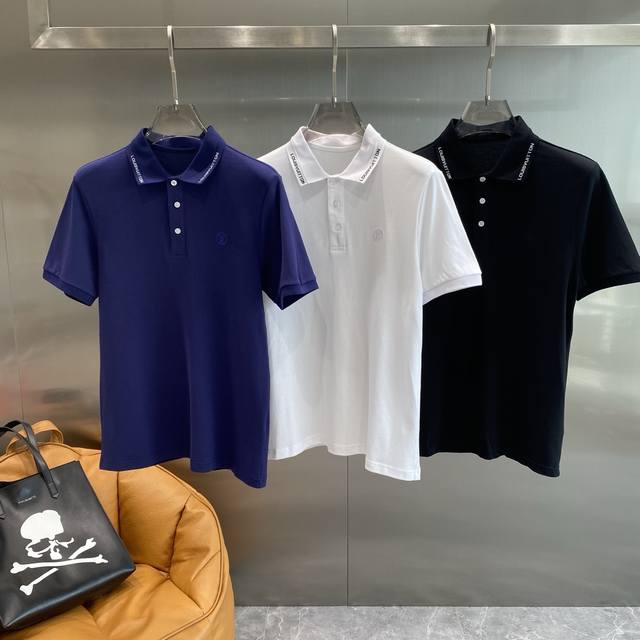 驴家 25Ss新款春夏短袖翻领T恤Polo，最高版本客供定制高端朱地面料简单时尚款，拼色螺纹超级好看！经典Logo简单大方的款式！满满的高级感，四季可穿。简欧风