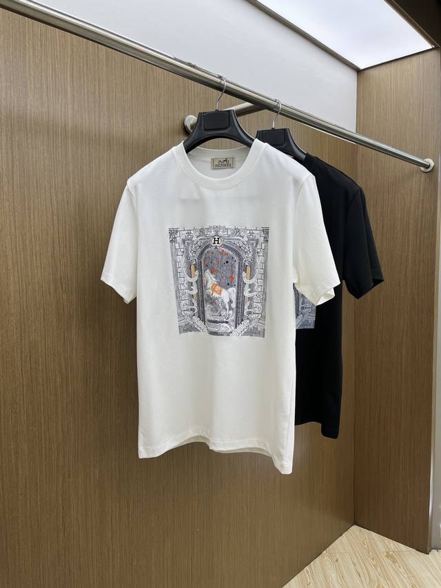 新品 Her Ss春夏独家专供新款原单男士休闲短袖 高端定制 高端版本 时尚百搭爆款进口面料 手感超柔软细腻 穿着亲肤舒适 高端精品 代工厂P精细做工 上身非常